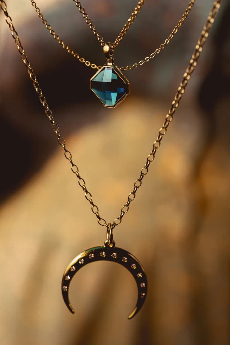 Celestial Layered Pendant Necklace